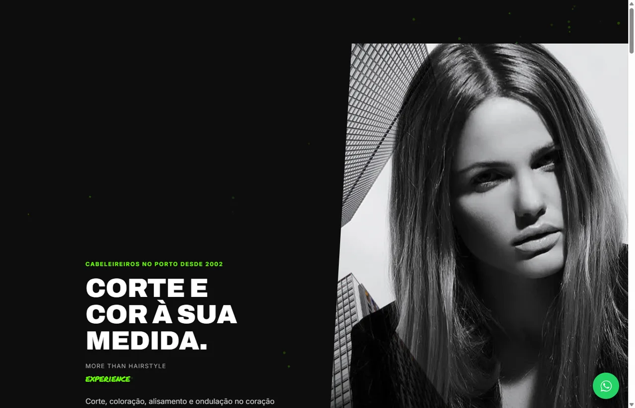 Depois: redesign de salão de beleza no Porto