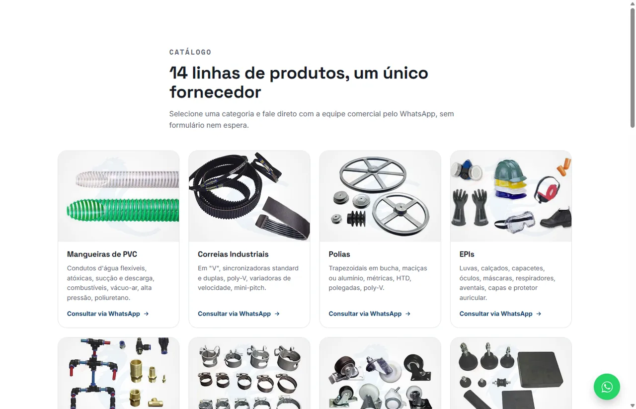 Depois: redesign de catálogo técnico industrial